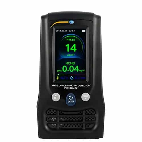 PCE-RCM 12 — CO2, formaldehyd i pyły PM2.5 i PM10