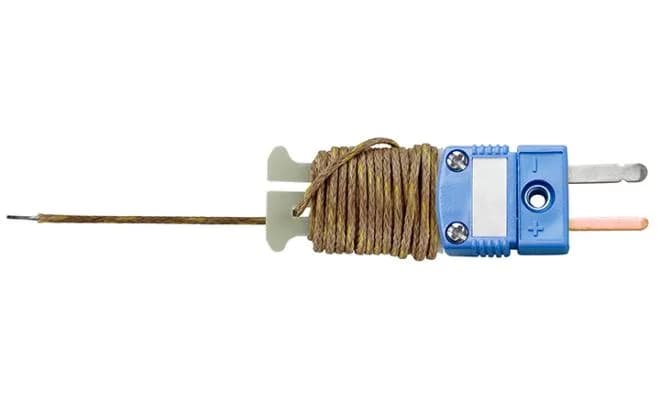 Sonda termoparowa typu T z przewodem na zintegrowanej szpuli i wtykiem subminiaturowym do rejestratora HOBO UX120-014M