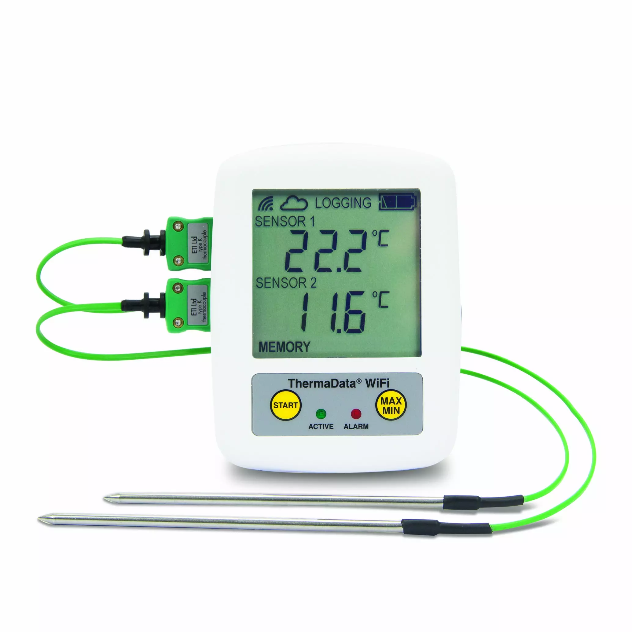 Rejestrator ThermaData TD2TC - z 2 wejściami na termopary